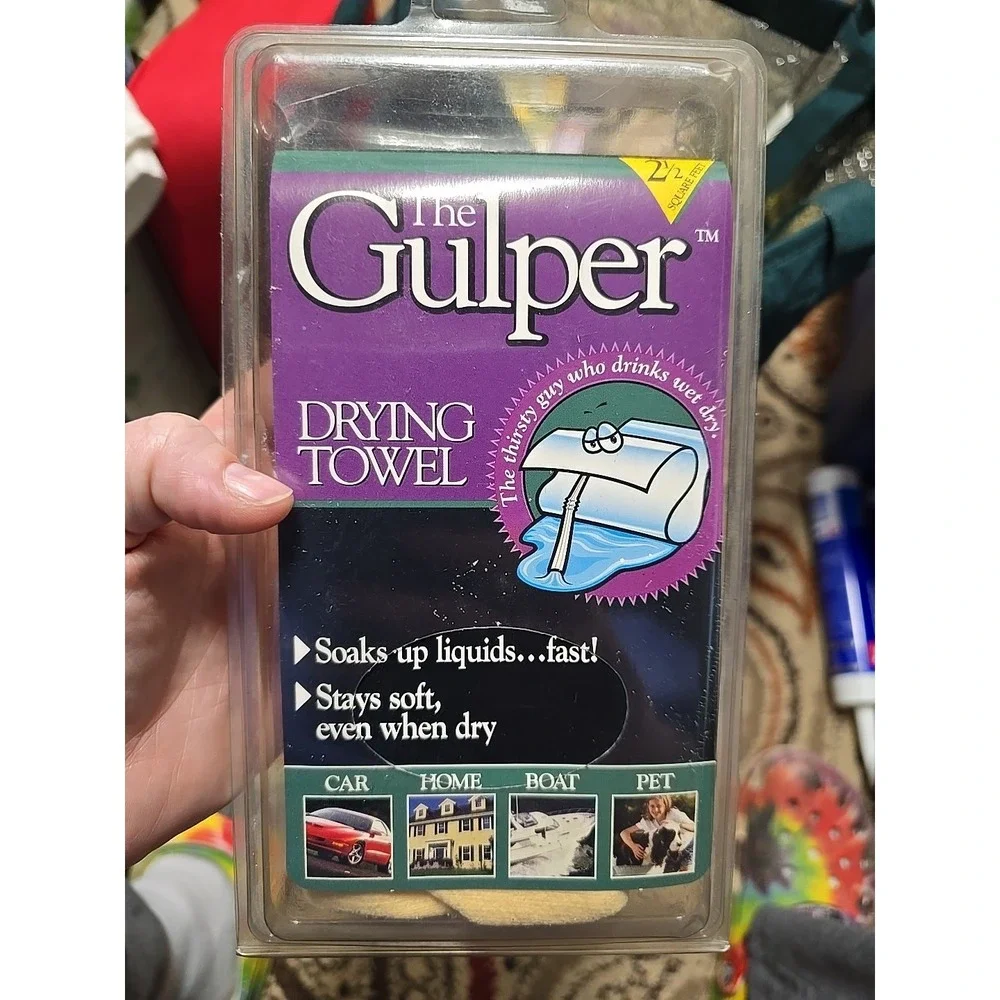 The Gulper Drying Towel 2.5 Sq Ft Car Home Boat Pet New DuPont Rare Vintage HTF